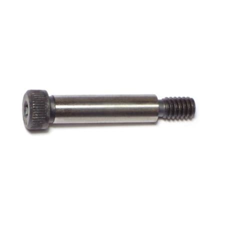 Midwest Fastener Shoulder Screw, 18 (Coarse) Thr Sz, 7/16 in Thr Lg, 1-1/4 in Shoulder Lg, Steel, 3 PK 71593